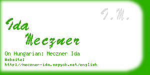 ida meczner business card